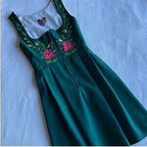 Alpine House International Green floral German Dirndl dress size 12